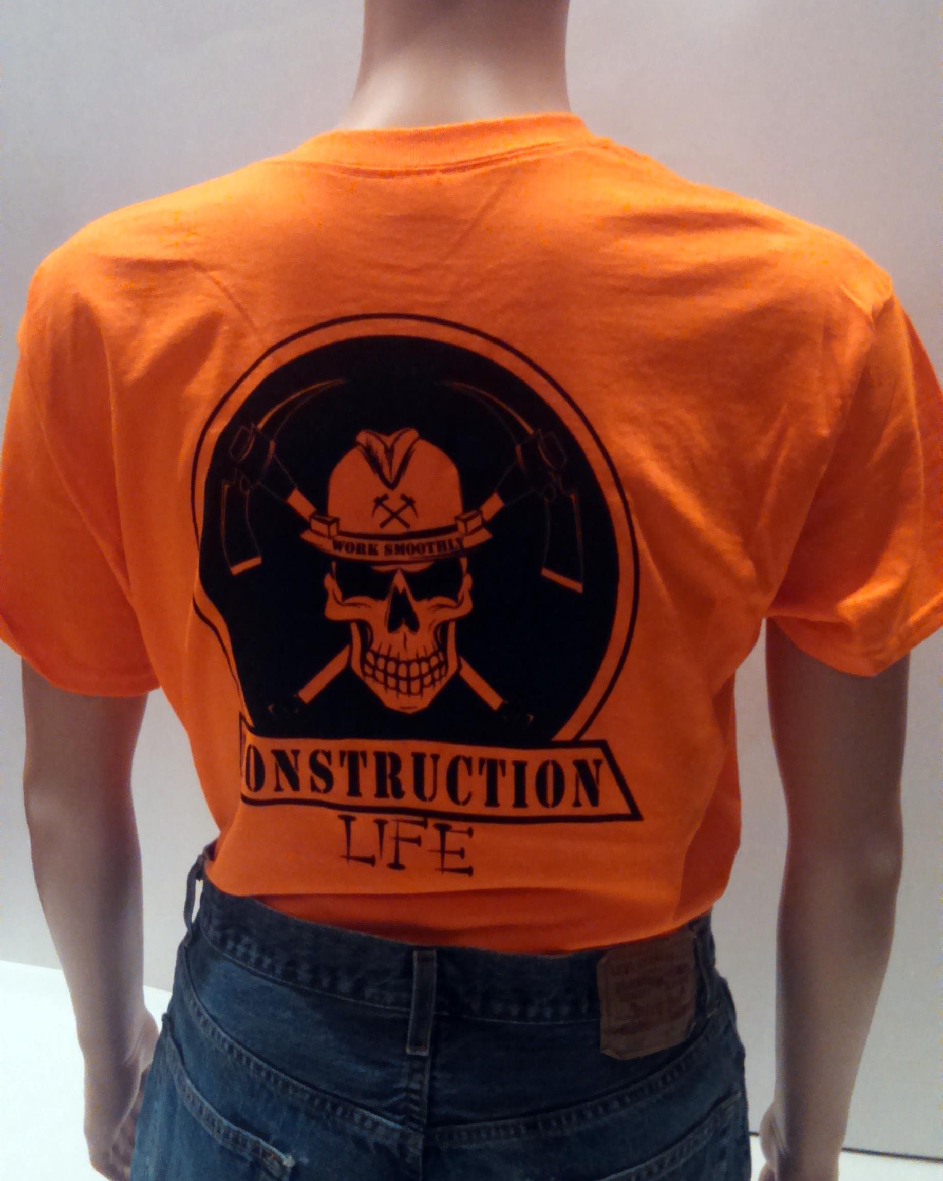 T-Shirt - Safety Orange - Construction Life